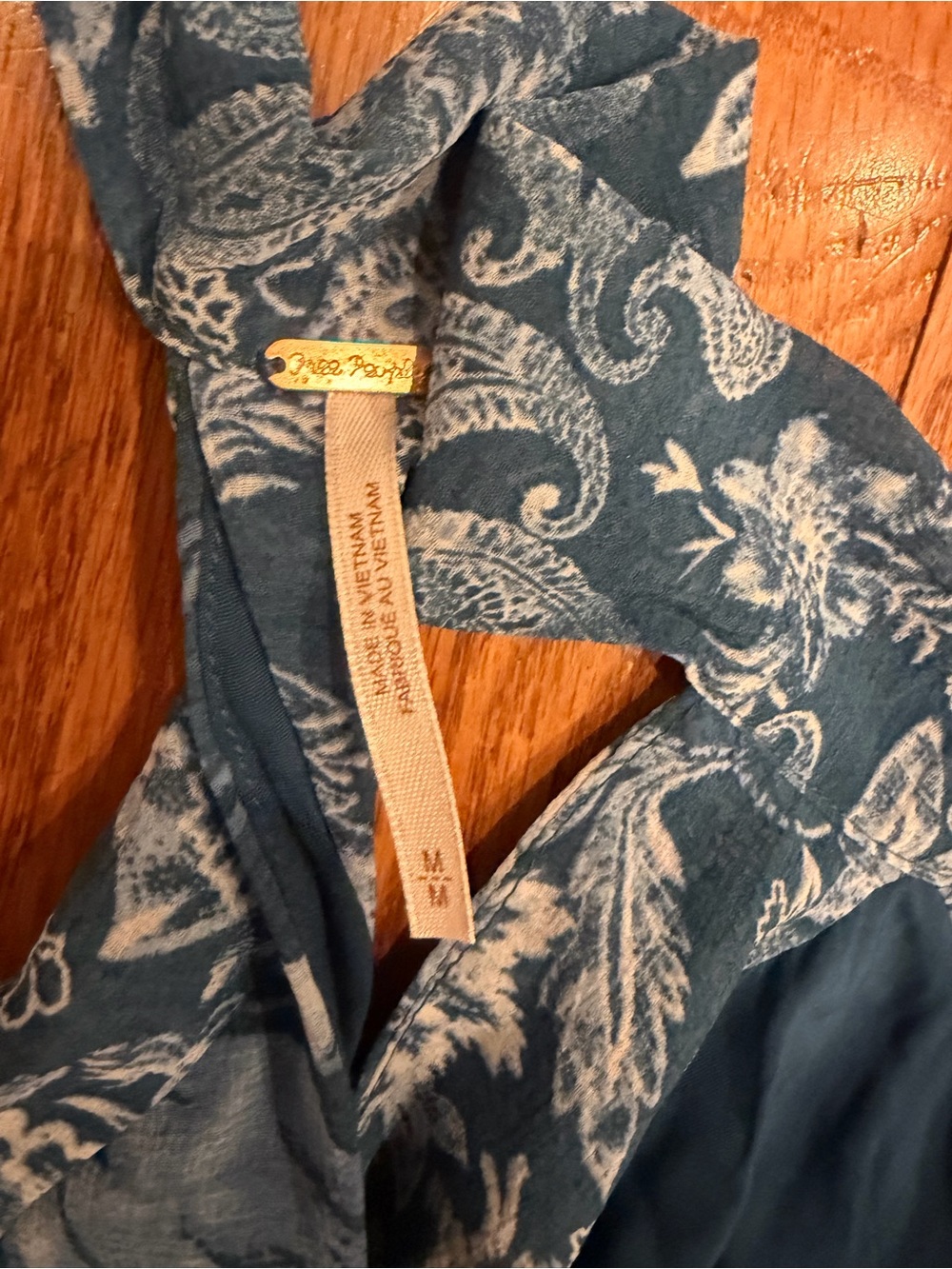 Free People Katerina Blue Floral Halter Mini Dress Medium - Picture 3 of 4